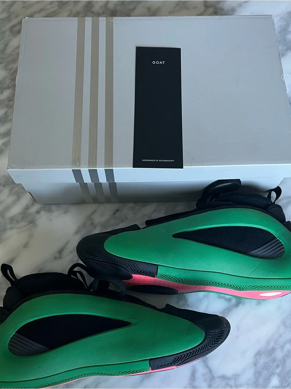 Adidas Harden Vol. 6 Green, Black, and Pink Basketball Sneakers #basketball
